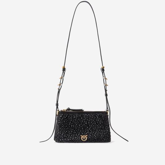 Pinko フルラインストーン付きのピンコミニダブルバッグショルダーバッグ - Image 1
