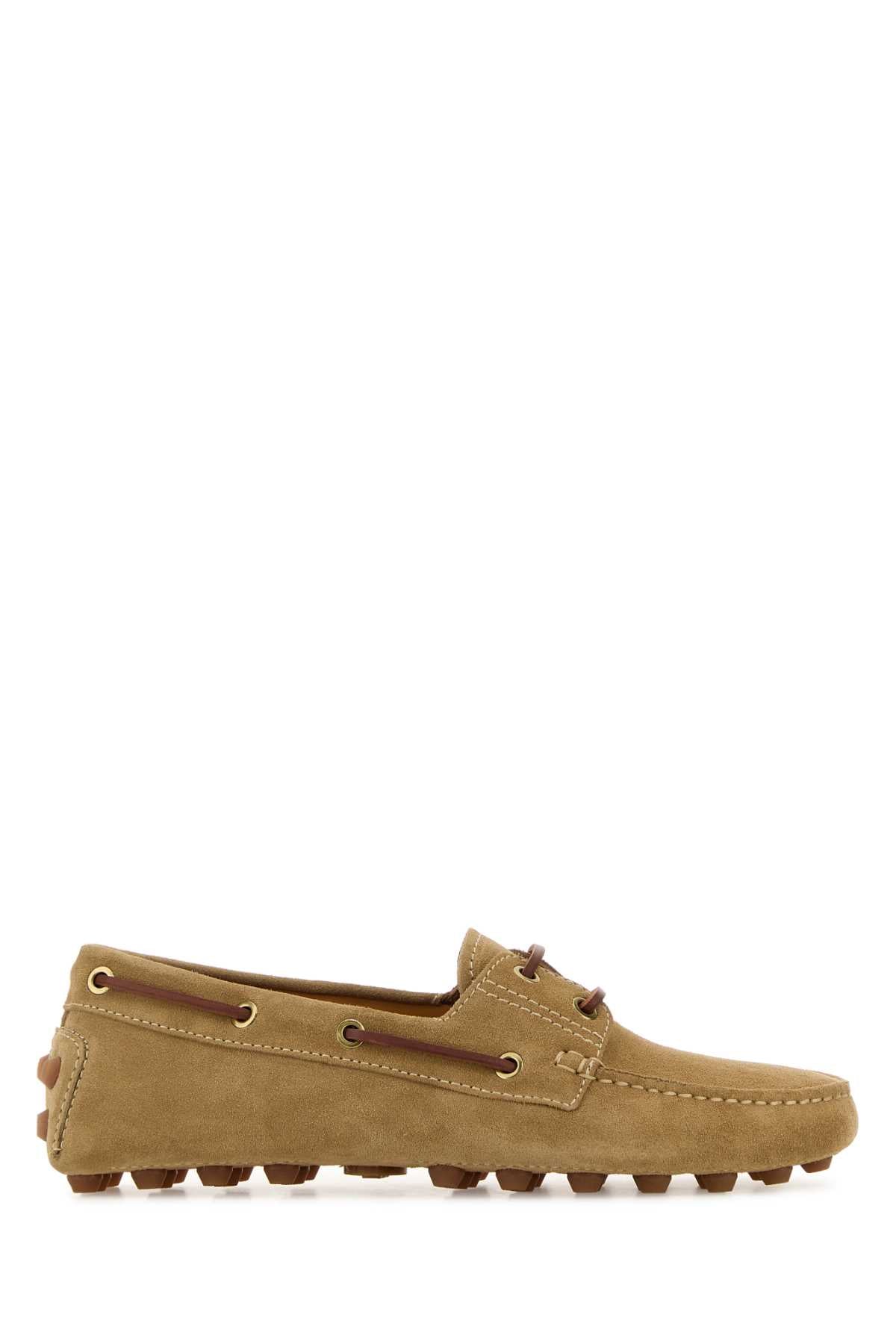 Tods トッド 'S ベージュのスエードバブルローファー - Image 1