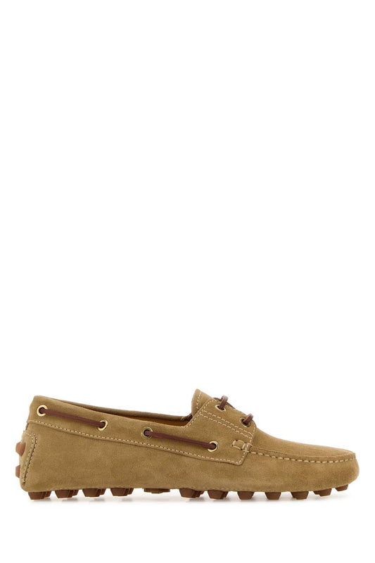 Tods トッド 'S ベージュのスエードバブルローファー - Image 1