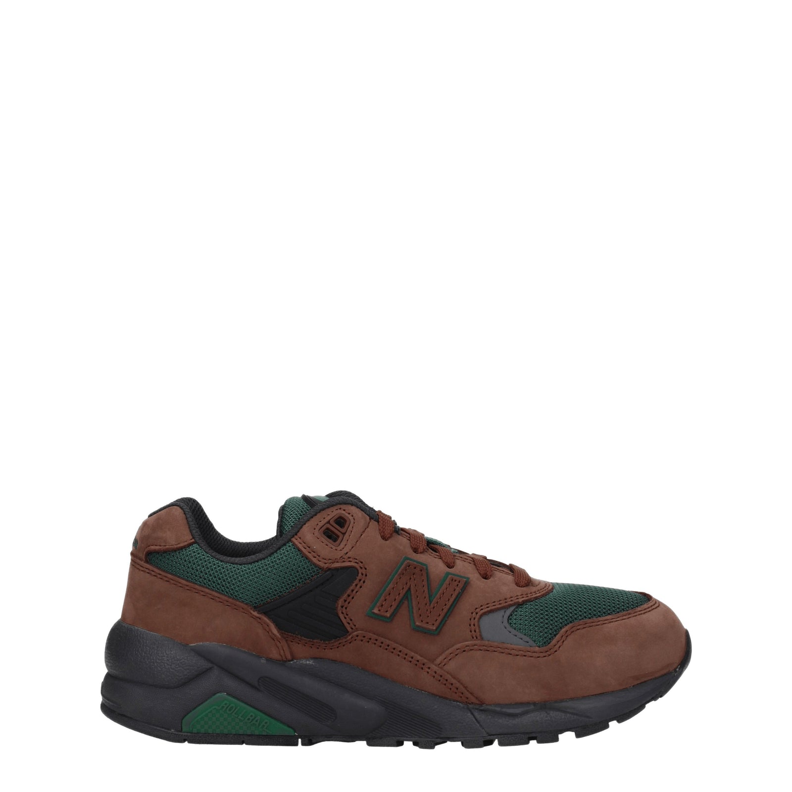 Designer Brand ニューバランススニーカー580メンズスエードブラウン/グリーン - Image 1