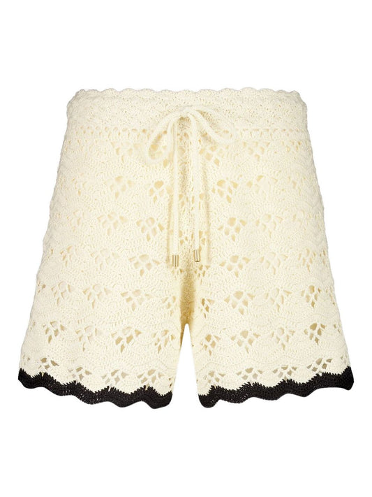 Zimmermann Zimmermann Rhiannonかぎ針編みのショーツ - Image 1