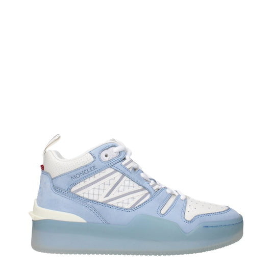 Moncler モンクラースニーカーピボットミッドメスレザーホワイト/ブルー - Image 1