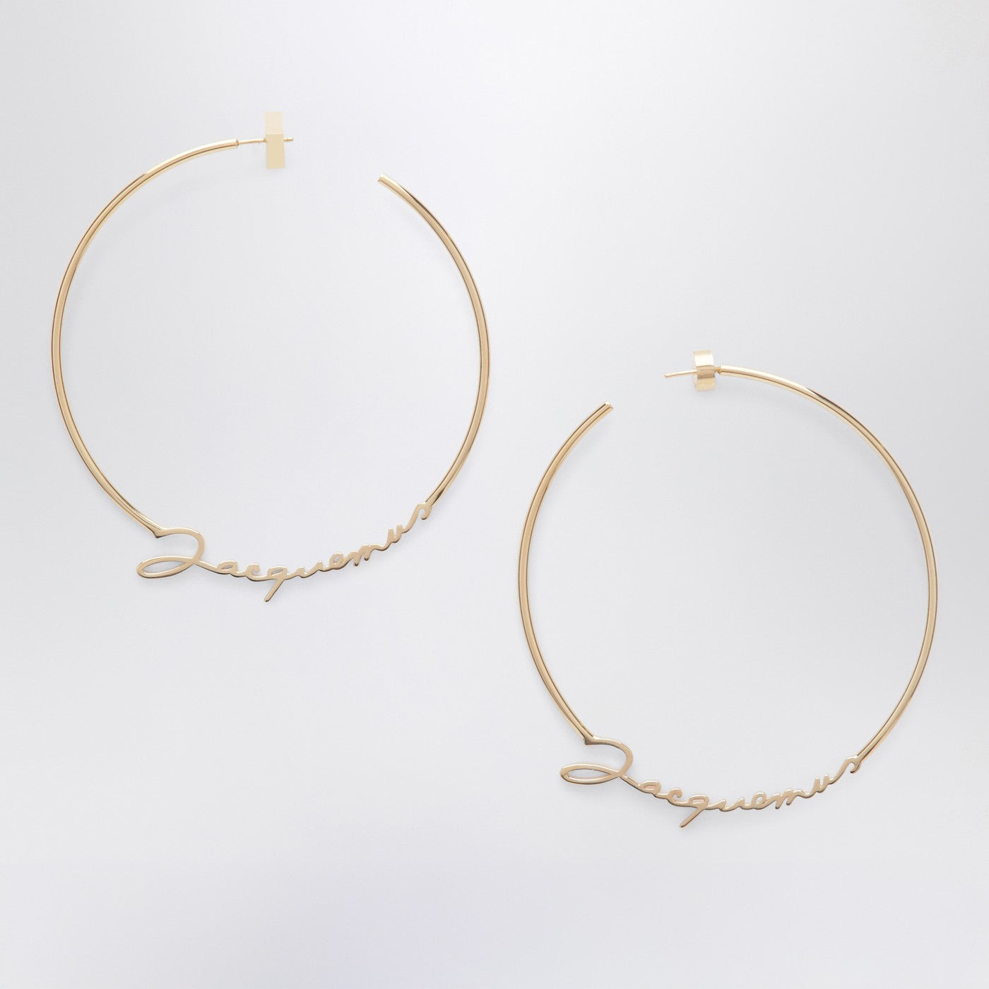 Jacquemus Jacquemus Gold Hoop Earrings With Logo - Image 1