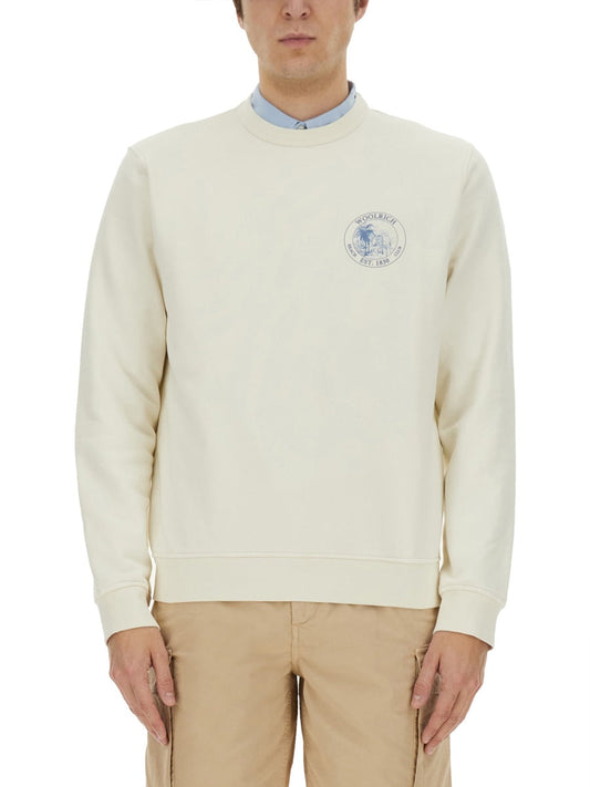 Woolrich ロゴ付きのウールリッチスウェットシャツ - Image 1