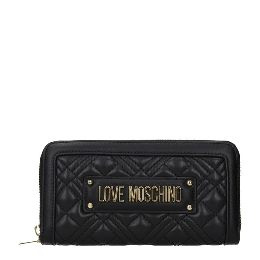 Moschino モスキーノウォレットの女性ポリウレタンブラックが大好きです - Image 1