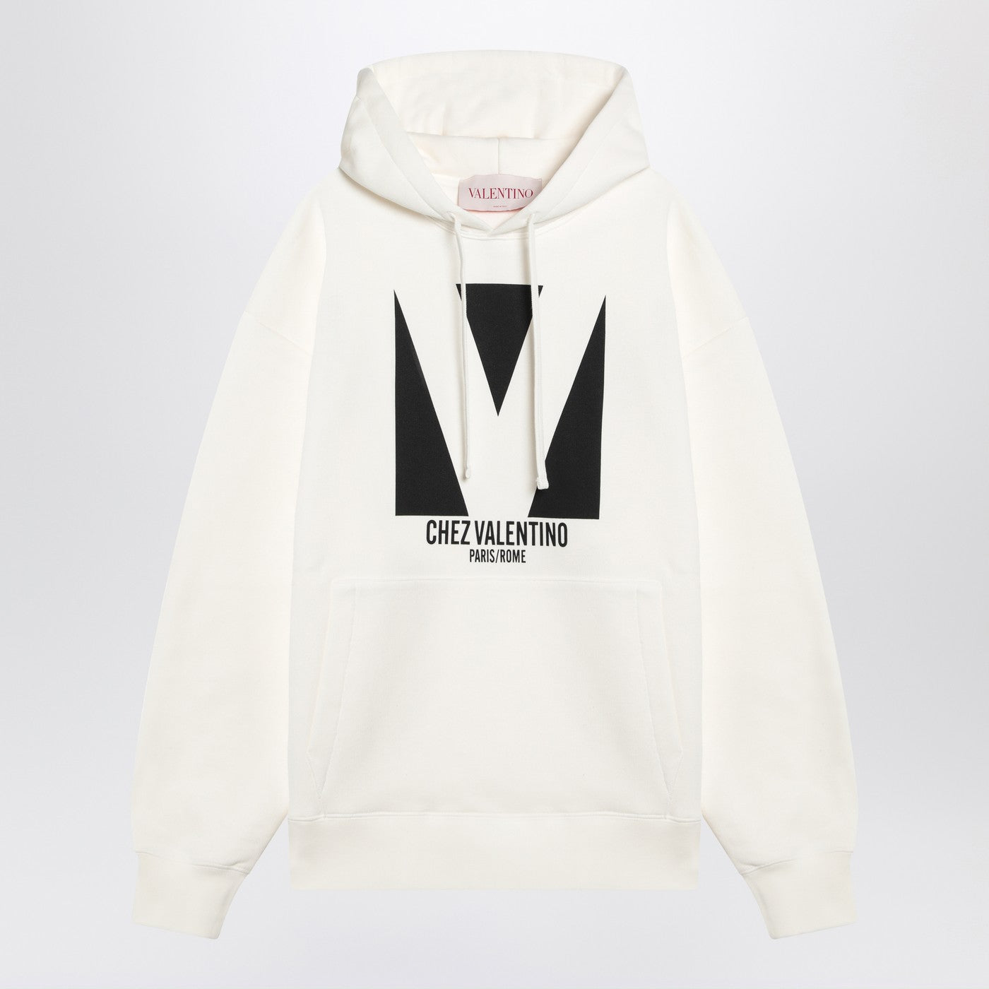 Valentino ヴァレンティーノアイボリースウェットシャツ付きチェズバレンティーノプリント - Image 1