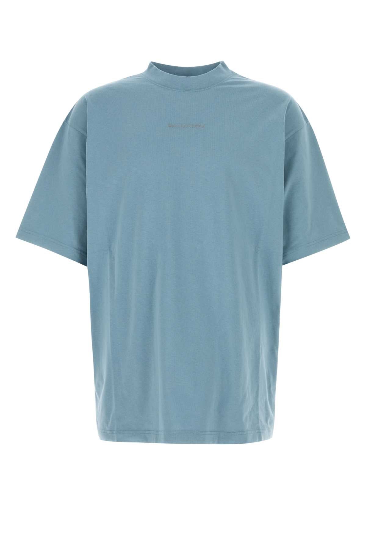 Balenciaga バレンシアガライトブルーコットンTシャツ - Image 1