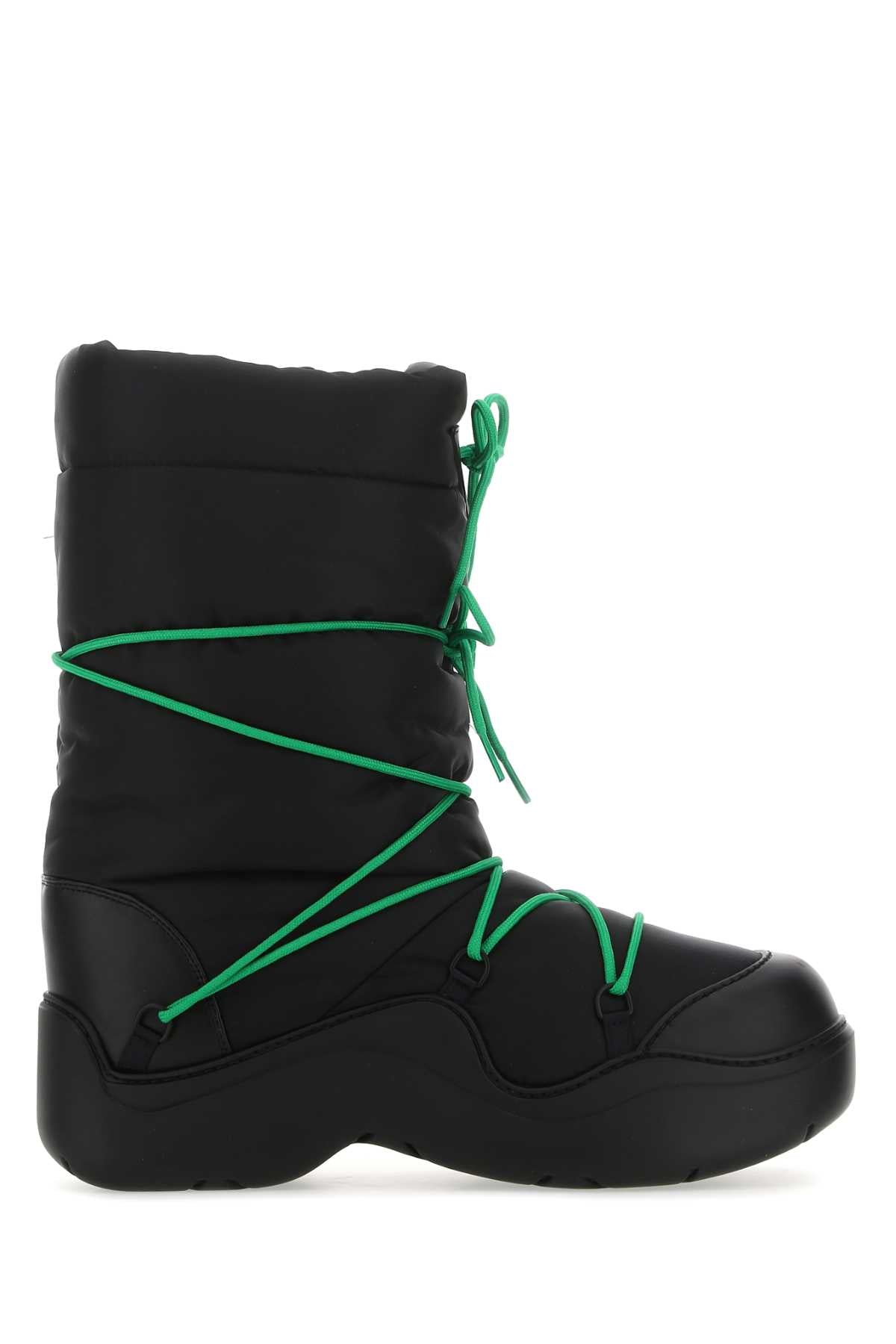 Bottega Bottega Veneta Black Nylon Puddle Bomber Boots - Image 1