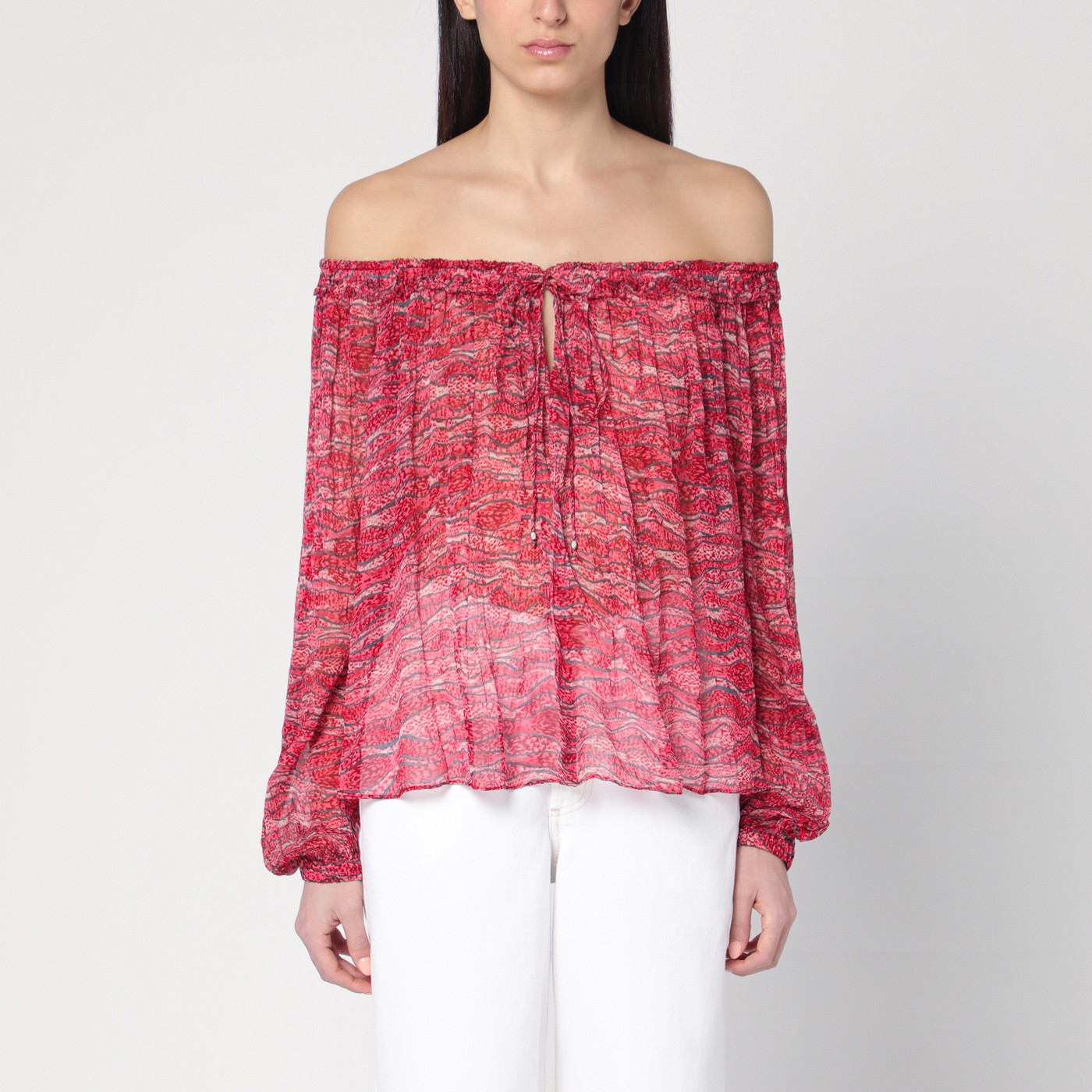Marant IsabelMarantétoiletTop Red Vutti With Print - Image 1