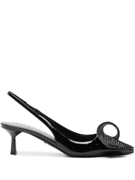 Prada プラダパテントレザースリングバックポンプ - Image 1