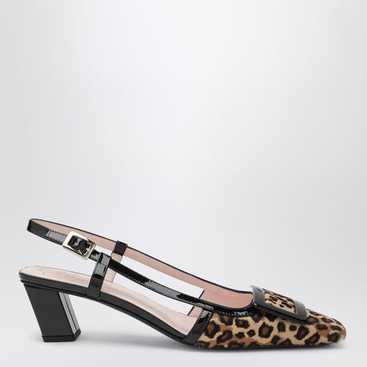 Roger Roger Vivier Belle Vivier Leopard Print Pony Skin Slingback - Image 1