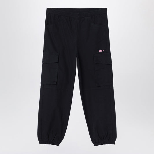 Off オフホワイト™ブラックジョギング貨物ズボンをロゴ付き - Image 1