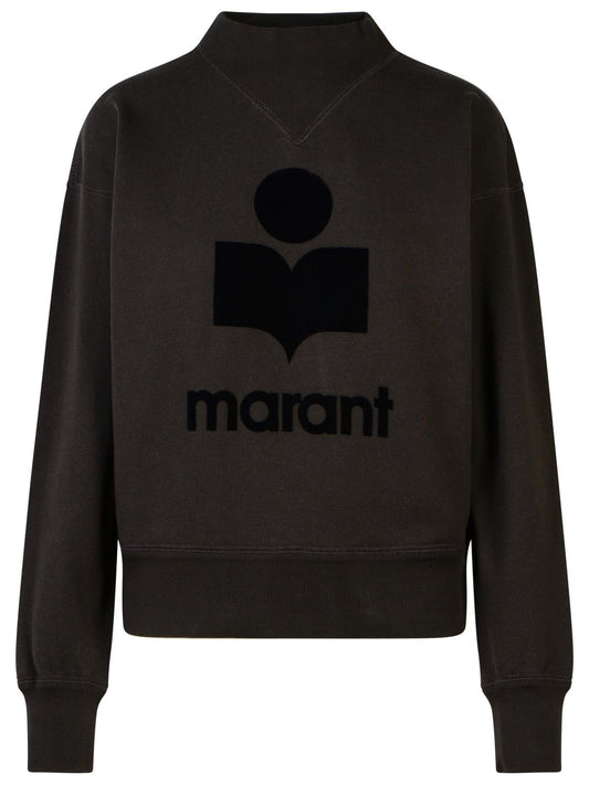 Marant イザベル・マラン・エトワイル「モービー」ブラックコットンブレンドスウェットシャツ - Image 1