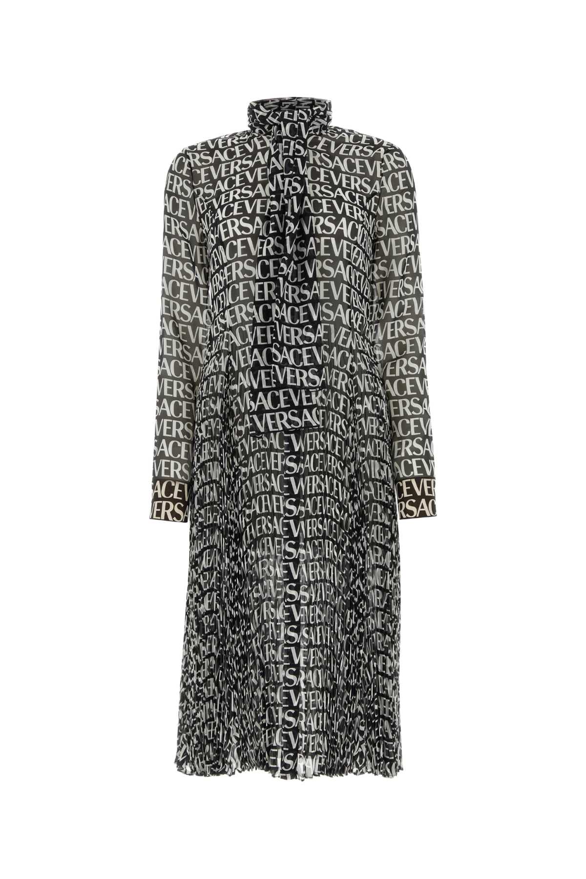 Versace ヴェルサーチプリントクレープシャツドレス - Image 1