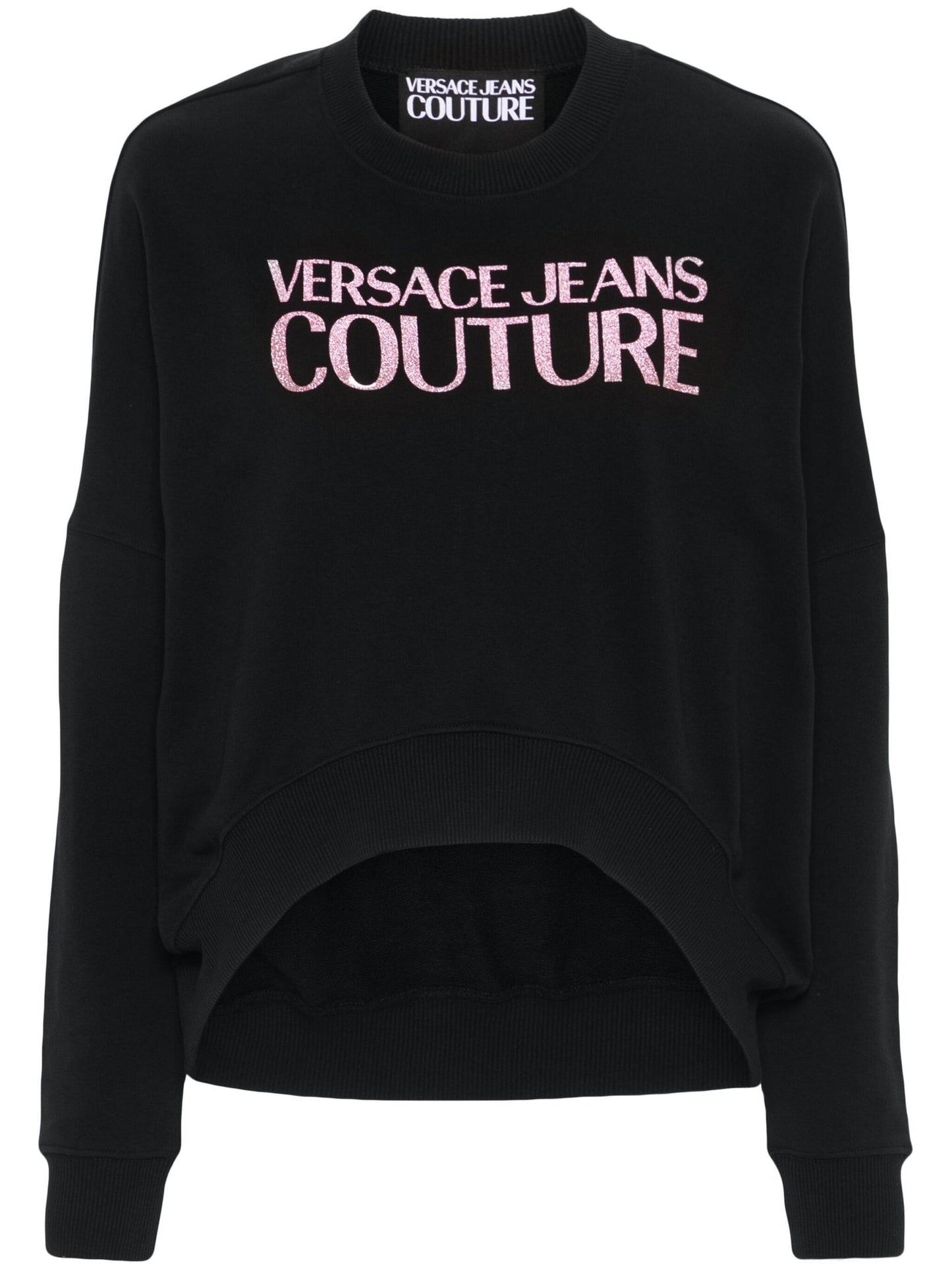 Versace ヴェルサーチジーンズクチュールロゴグミグリッタースウェットシャツ - Image 1