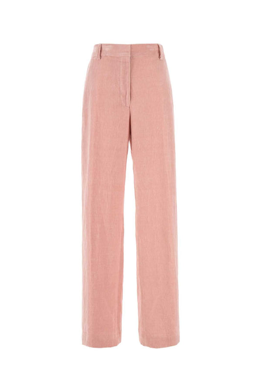 Monot Dries Van Noten Pink Velvet Pixy Pant - Image 1