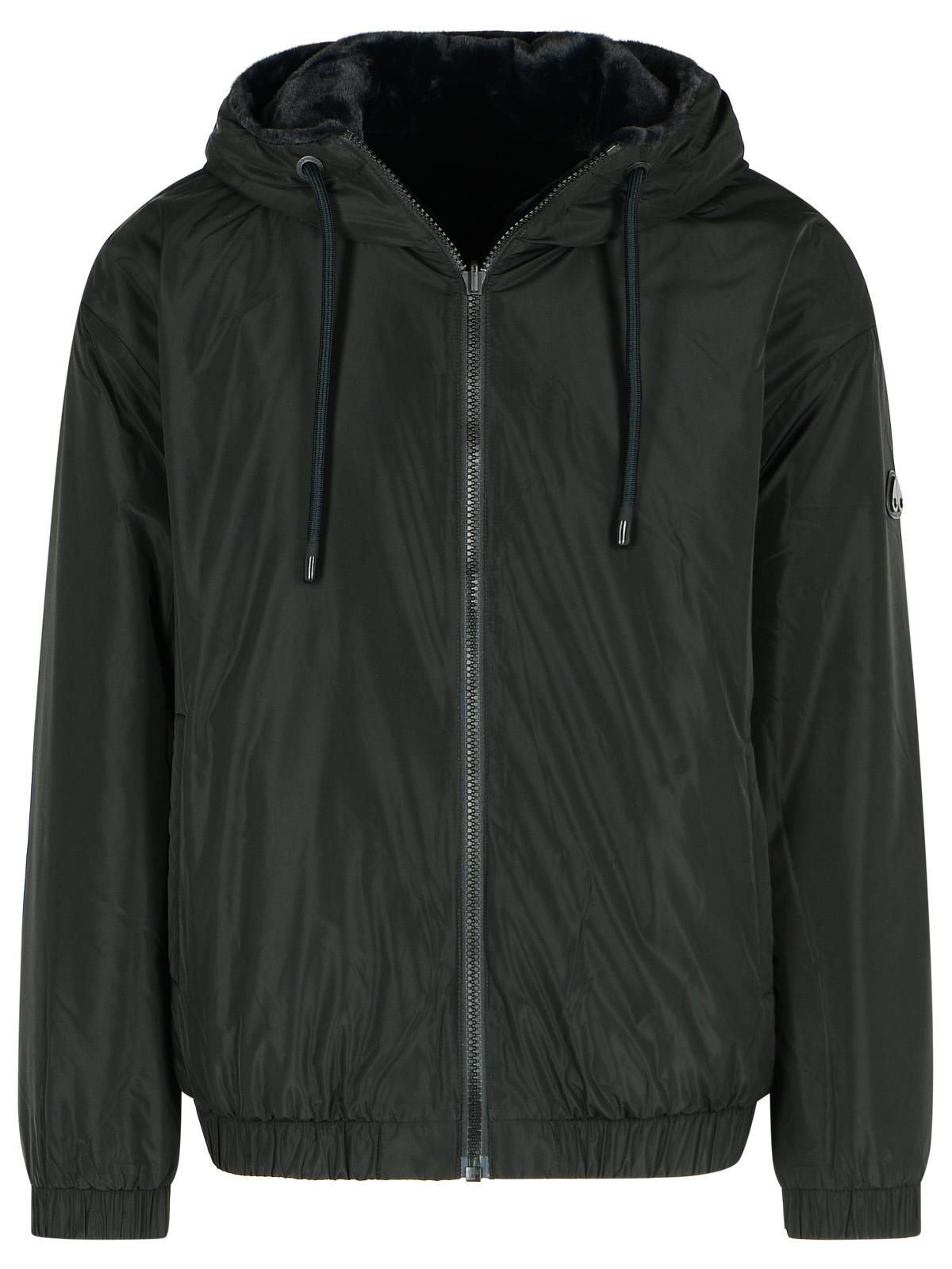 Moose ムースナックルズ「ボーダーバニー」リバーシブルブラックポリエステルスウェットシャツ - Image 1