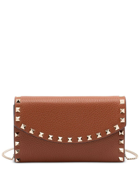 Valentino チェーン上のバレンティーノガラヴァニロックスタッドレザーウォレット - Image 1