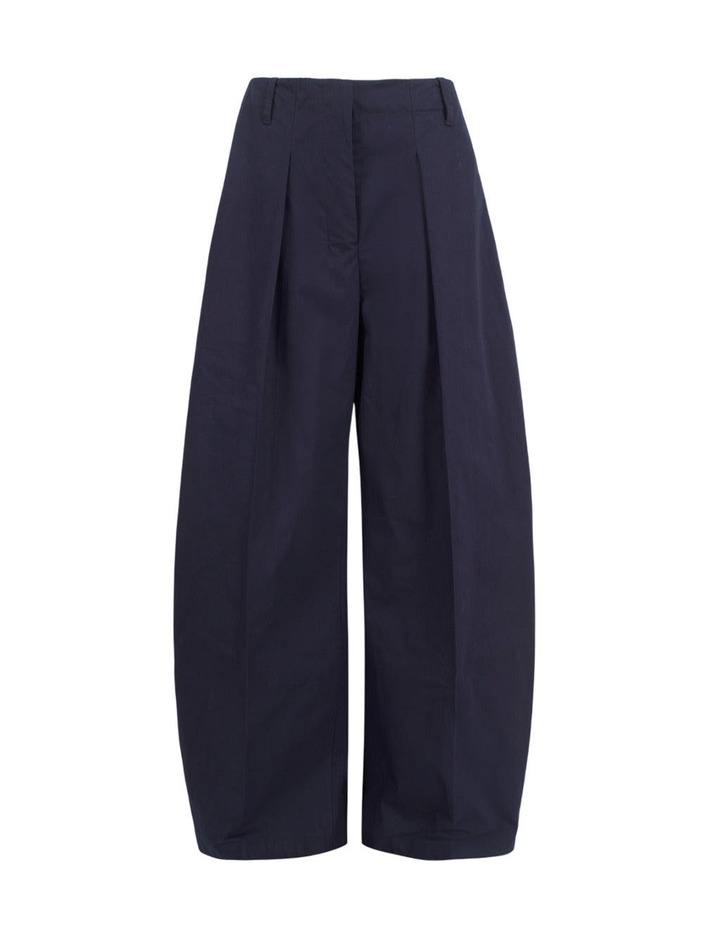 Jacquemus Jacquemus Wide Leg, Oval Cut Trousers In Navy Blue - Image 1