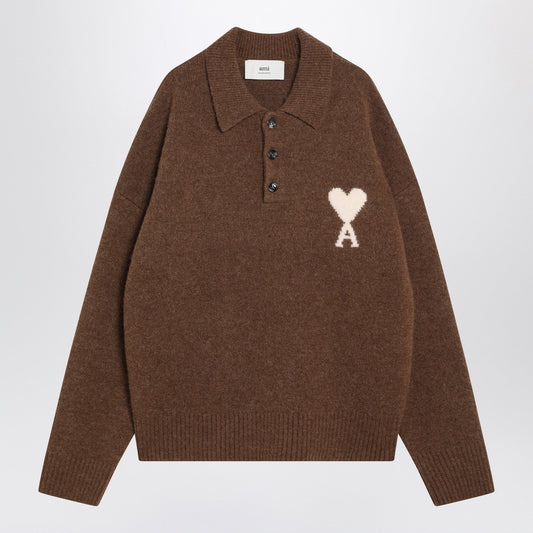 Ami Ami Paris Ami De Coeur Polo Seater In Hazelnut Color - Image 1