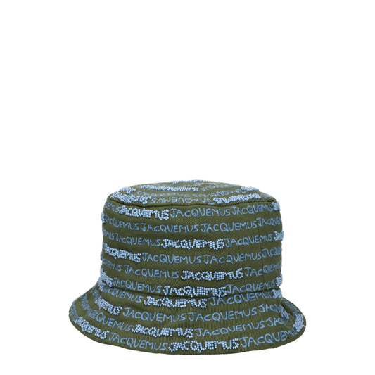 Jacquemus Jacquemus Cappelli Donna Cotone Verde/Cachi - Image 1