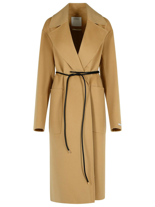 Sportmax SportMax Abate 'キャメルバージンウールローブコート - Image 1
