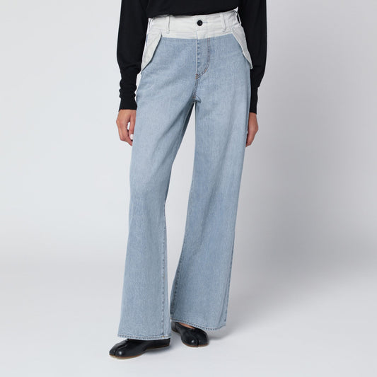 Sacai Sacai Blue/Light Gray Two Tone Jeans - Image 1