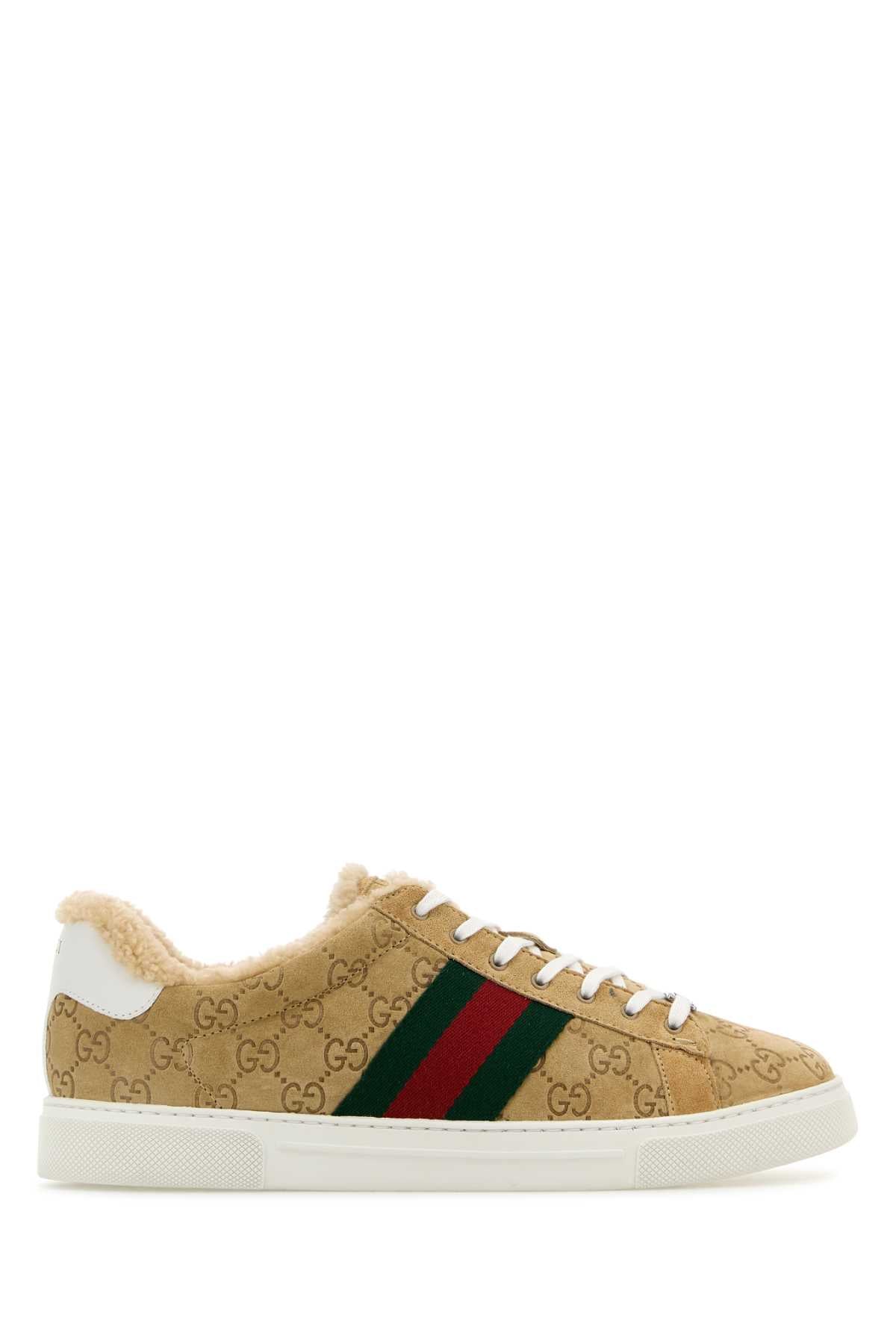 Gucci グッチ キャメル スエード エース スニーカー - Image 1