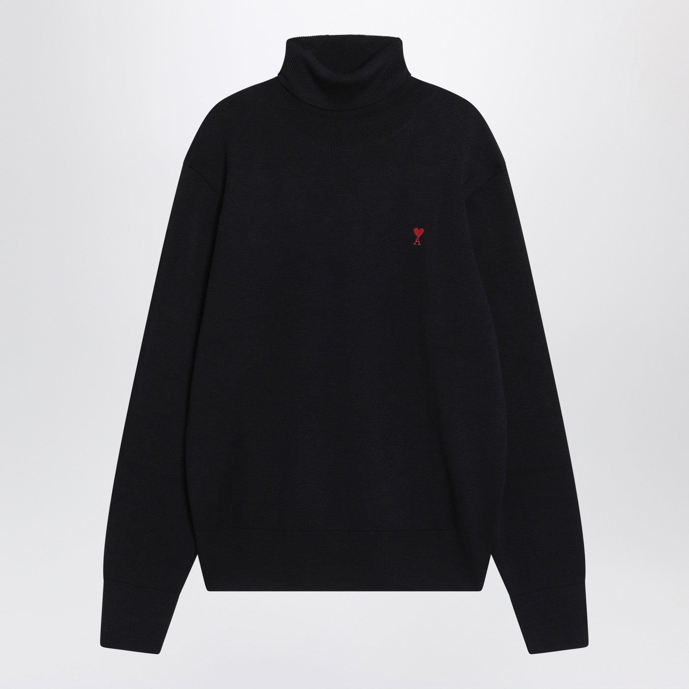 Ami Ami Paris Navy Blue Turtleneck Seater Ami De Coeur - Image 1