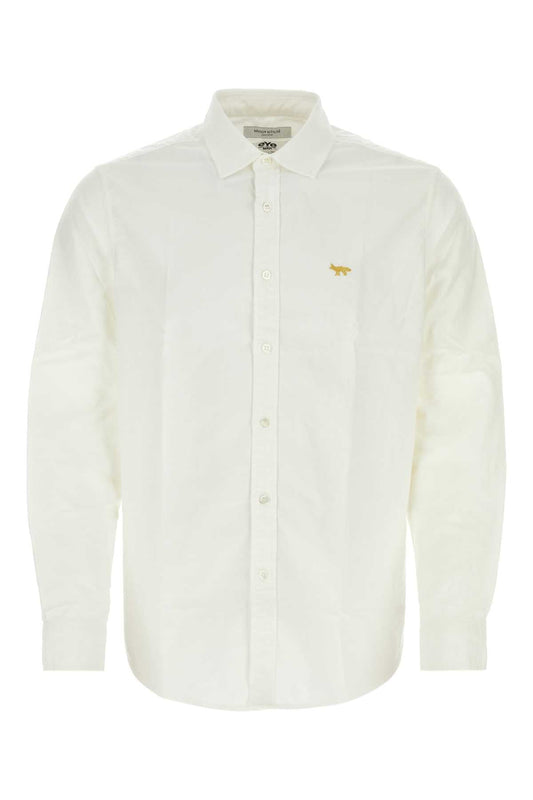 Junya Junya Watanabe White Poplin Junya Watanabe X Maison Kitsuneシャツ - Image 1