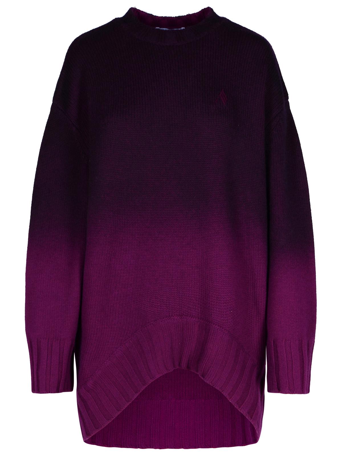 The Attico Purple Wool Blendミニドレス - Image 1