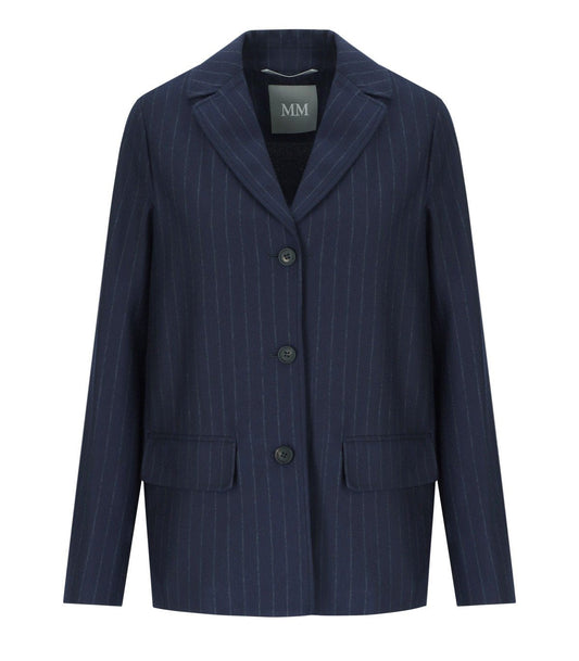 Max MM MAX MARA TODI NAVY BLUEシングル胸ブレザー - Image 1