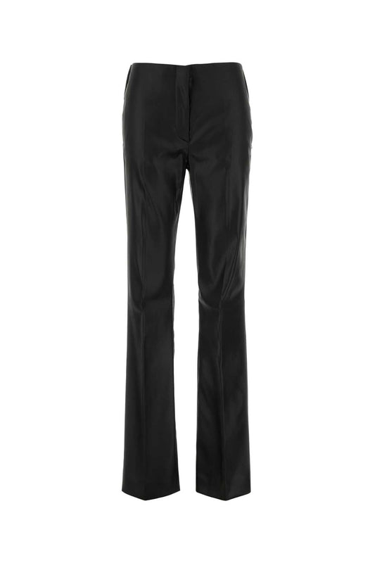 Sportmax SportMax Black Stretch Satin Adepto1234パンツ - Image 1