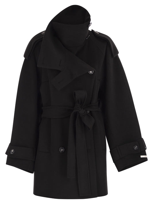 Sportmax SportMax Bouquet1234ショートウールトレンチコート - Image 1