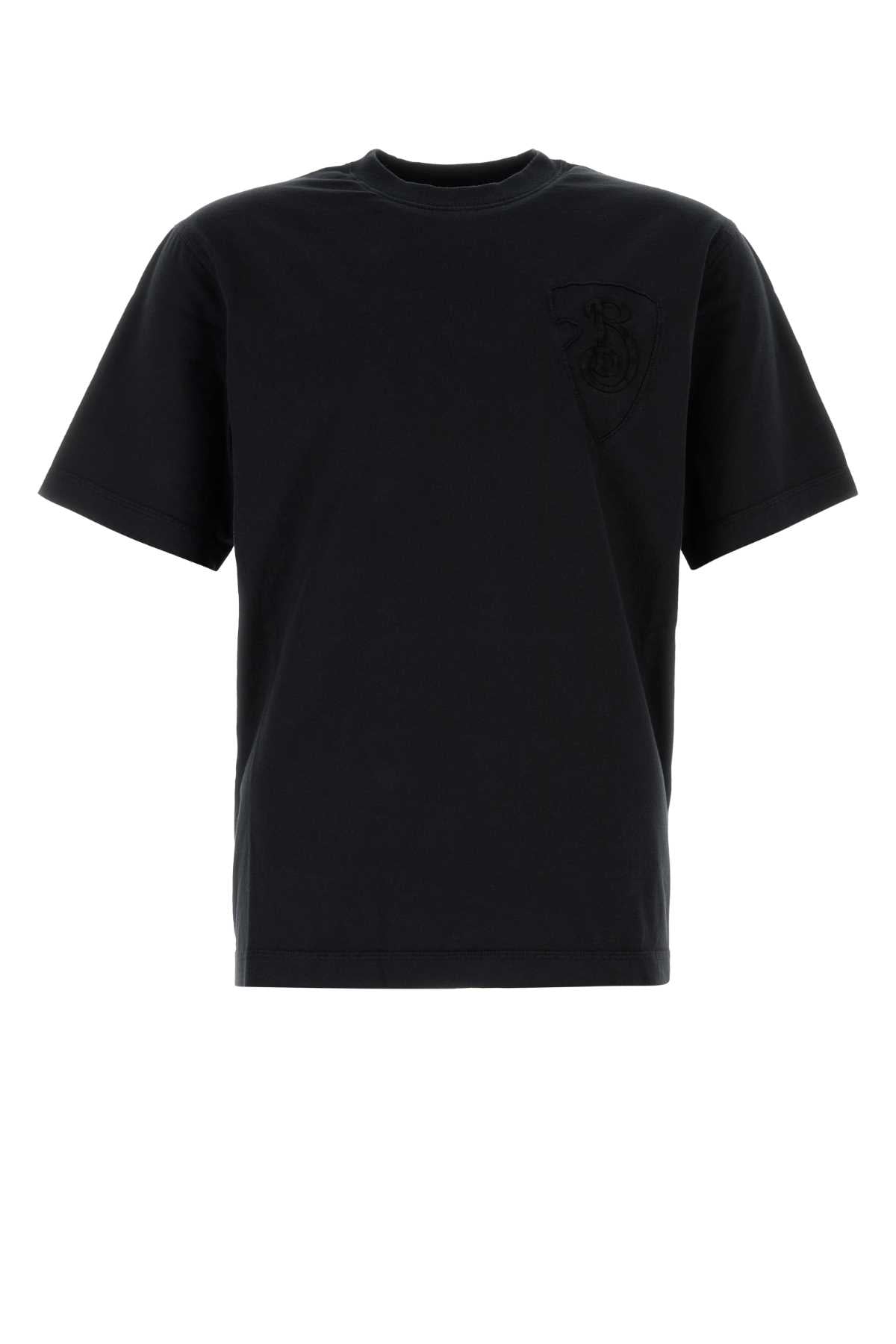 Burberry バーバリーブラックコットンTシャツ - Image 1