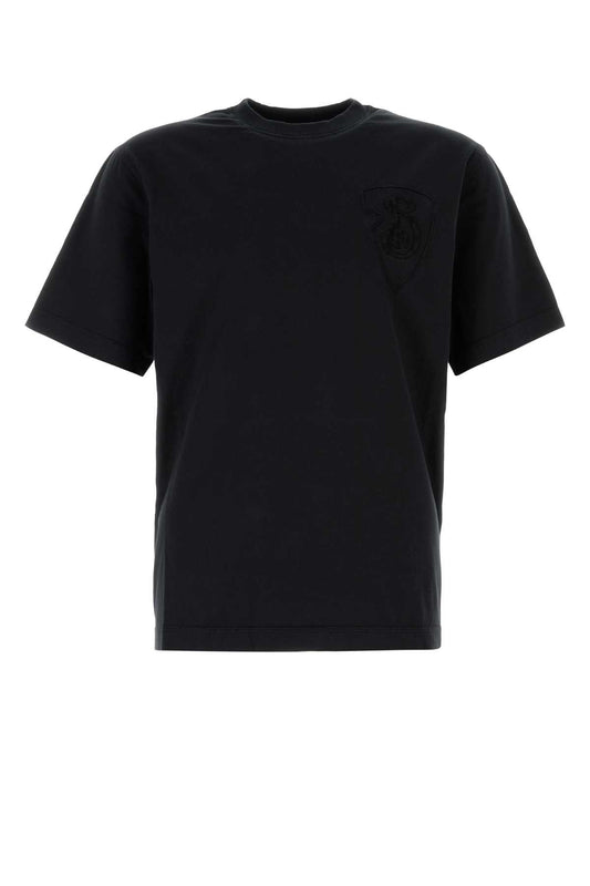 Burberry バーバリーブラックコットンTシャツ - Image 1