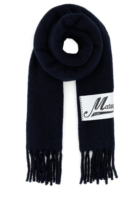 Marni Marni Midnight Blue Alpaca Blend Scarf - Image 1