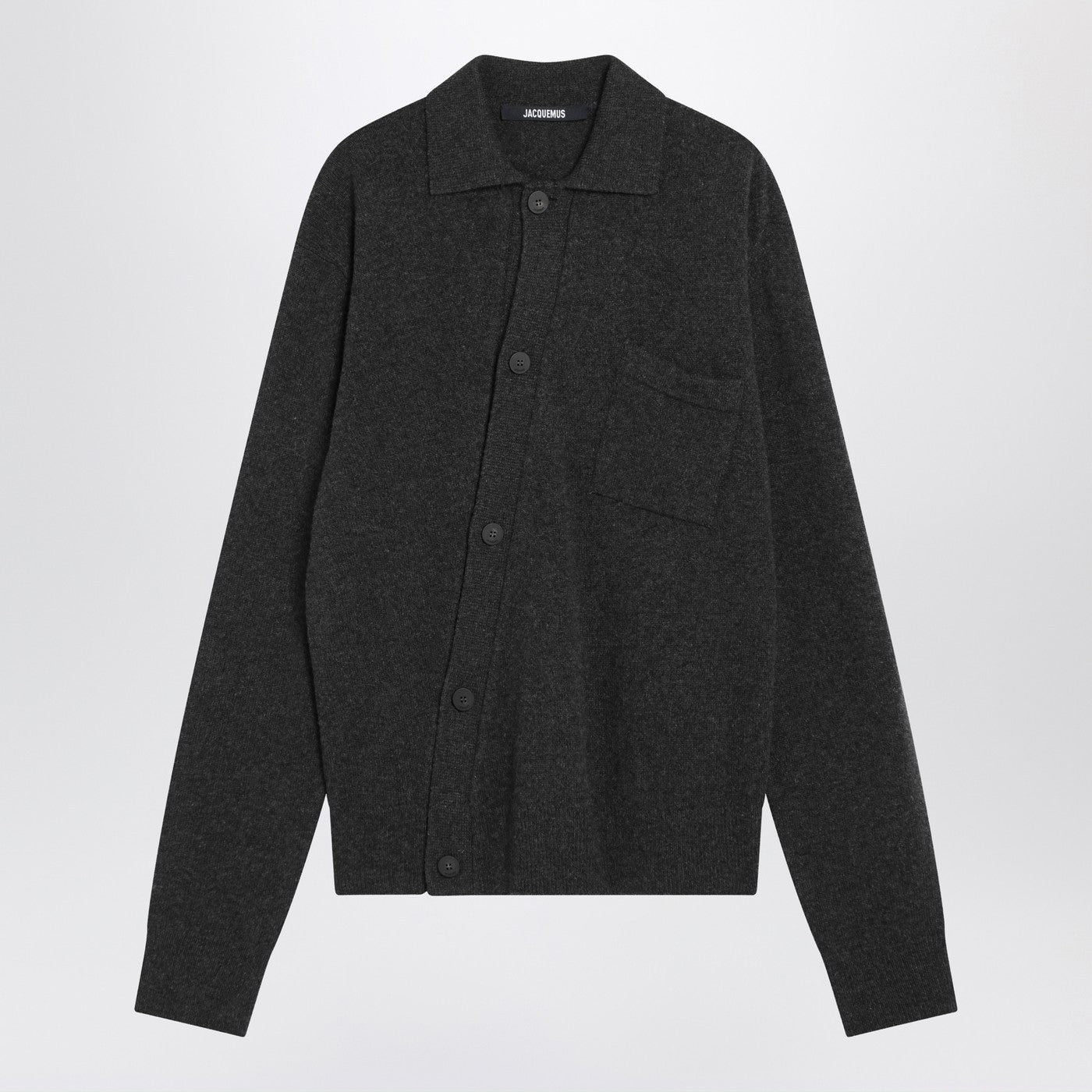 Jacquemus ジャックエマスダークグレーウールとカシミアカーディガン - Image 1