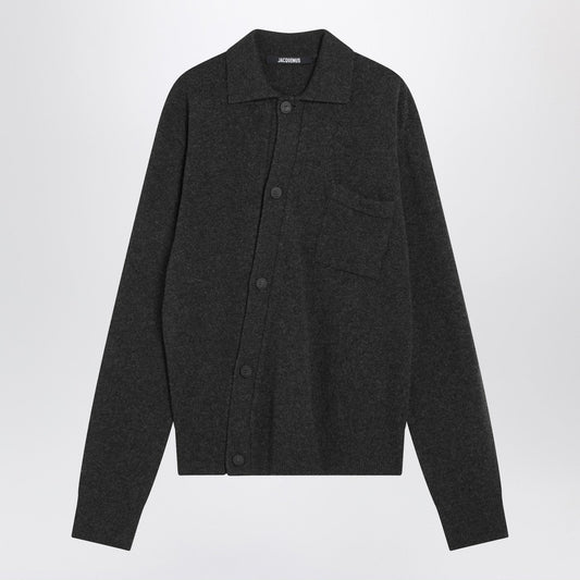 Jacquemus ジャックエマスダークグレーウールとカシミアカーディガン - Image 1
