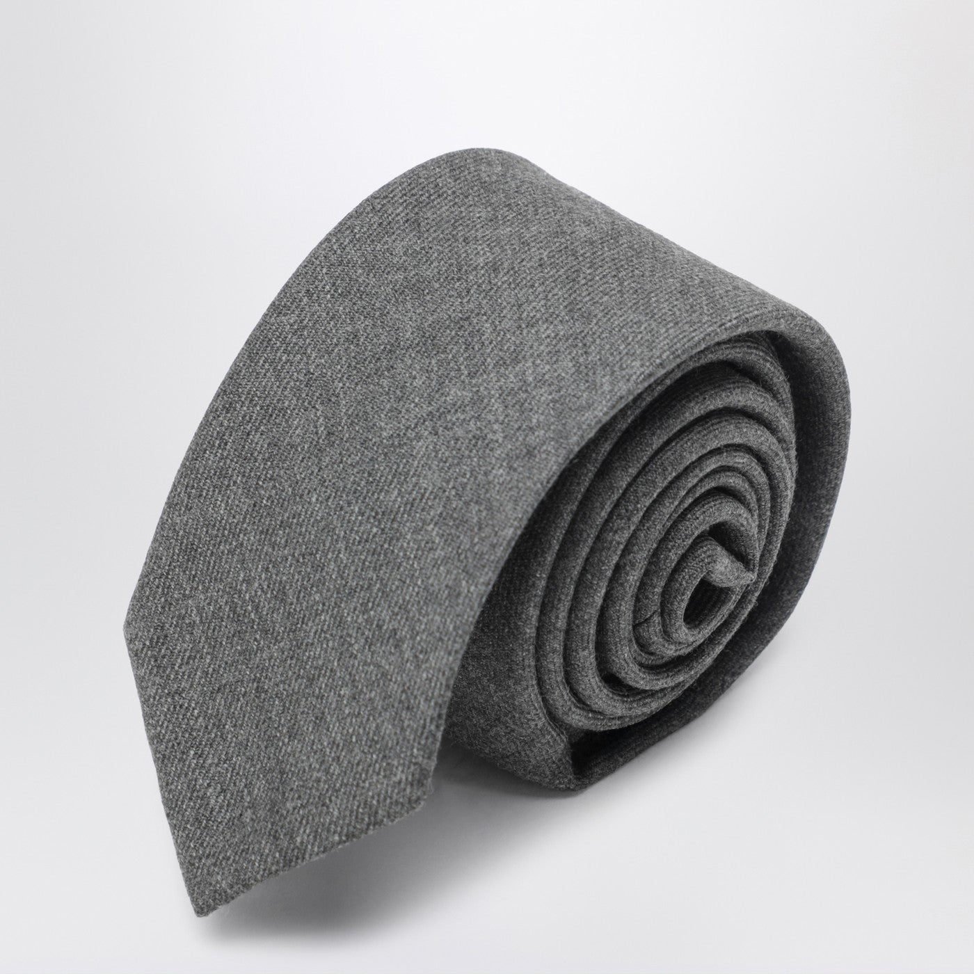 Thom Thom Browne グレー ウール ネクタイ - Image 1