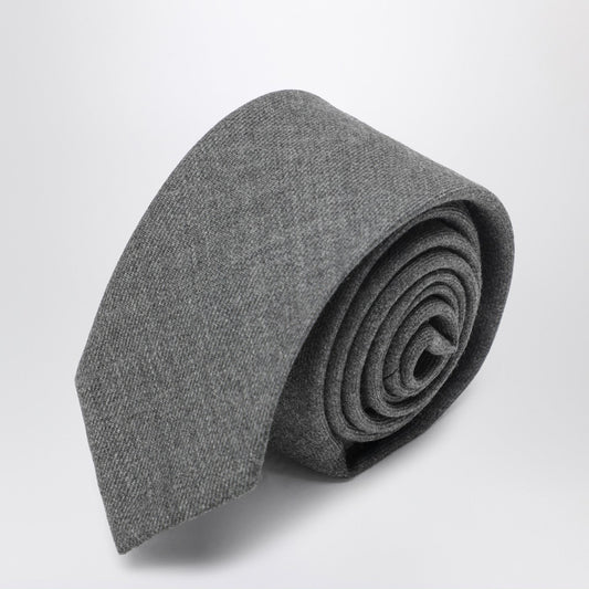 Thom Thom Browne グレー ウール ネクタイ - Image 1