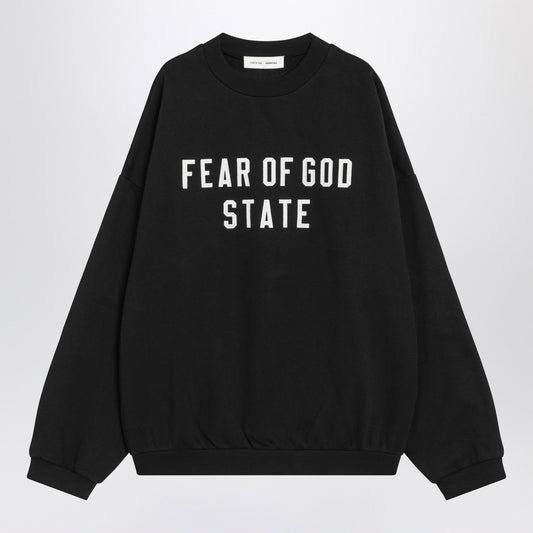 Fear フィア オブ ゴッド エッセンシャル ブラック 90'S クルーネックスウェットシャツ - Image 1