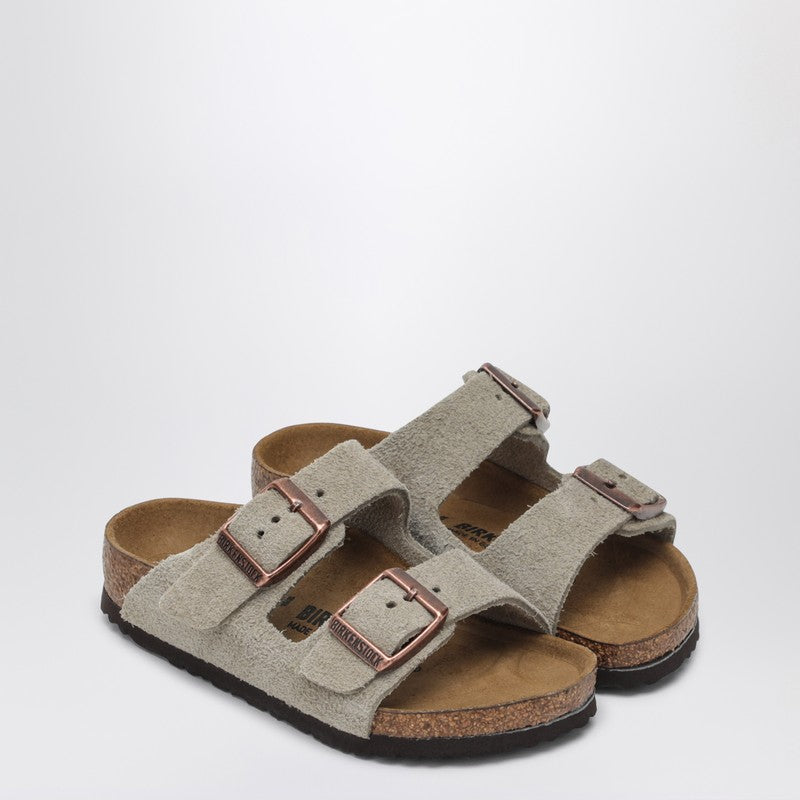 Birkenstock Birkenstock Taupe Suede Arizona Slide - Image 1