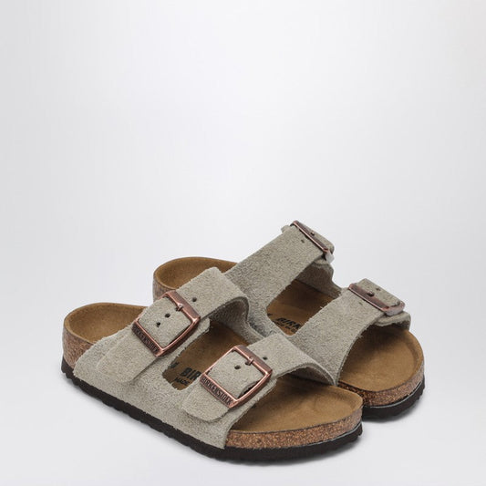 Birkenstock Birkenstock Taupe Suede Arizona Slide - Image 1