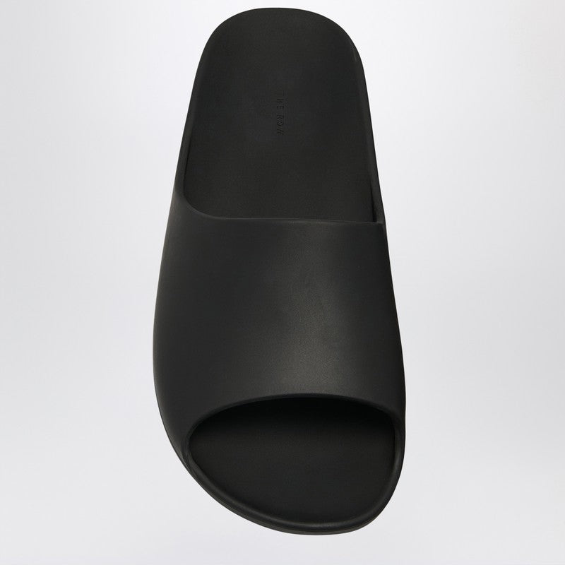 The 列の黒いアマゴムスライドサンダル - Image 1