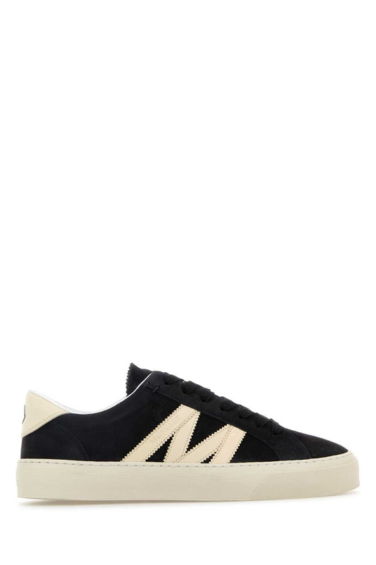 Moncler Moncler Midnight Blue Suede Monaco 2スニーカー - Image 1