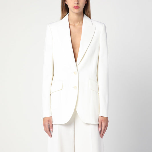 Stella ステラマックカートニーアイボリーウールシングル胸部ジャケット - Image 1