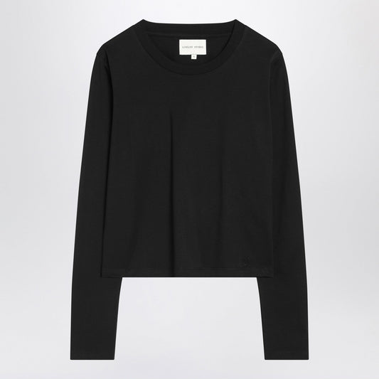 Loulou Loulou StudioブラックコットンクルーネックTシャツ - Image 1