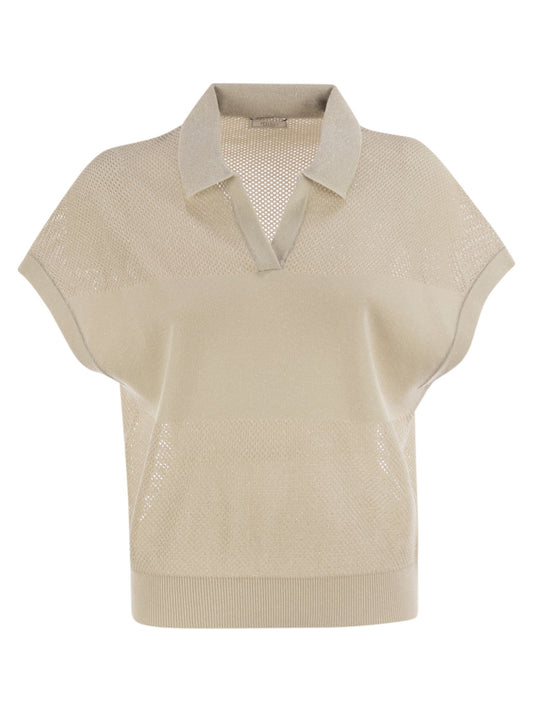 Peserico Pure Cotton Crepe YarnのPeserico Tricot Poloシャツ - Image 1