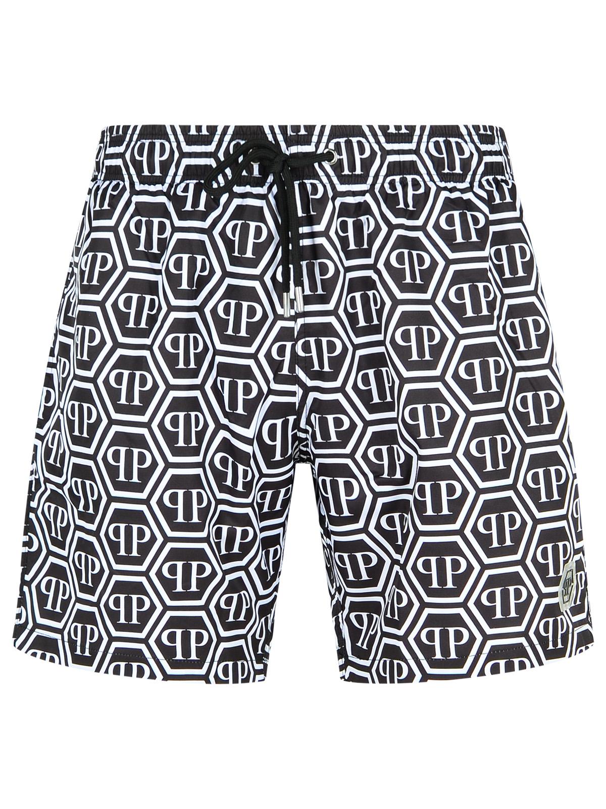 Philipp フィリップ・プレイン・ブラック・ポリエステル・水着 - Image 1